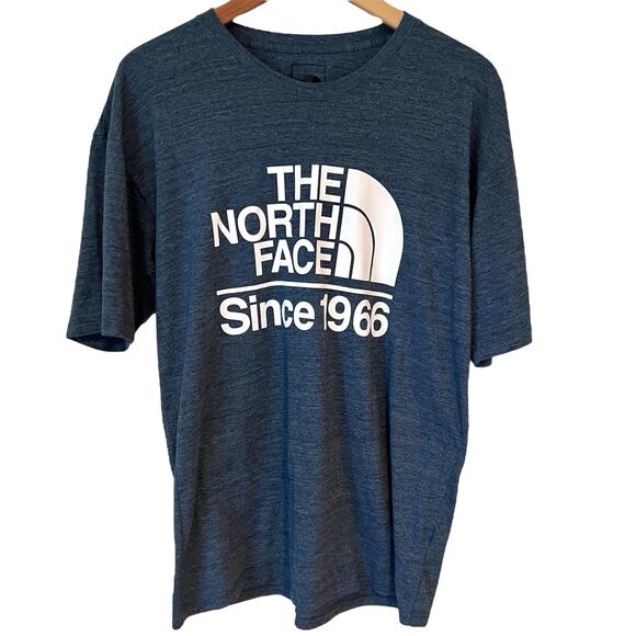 The North Face Other - The North Face Logo Tee Shirt Men’s Small Heather Blue Crew Neck Short Sleeve